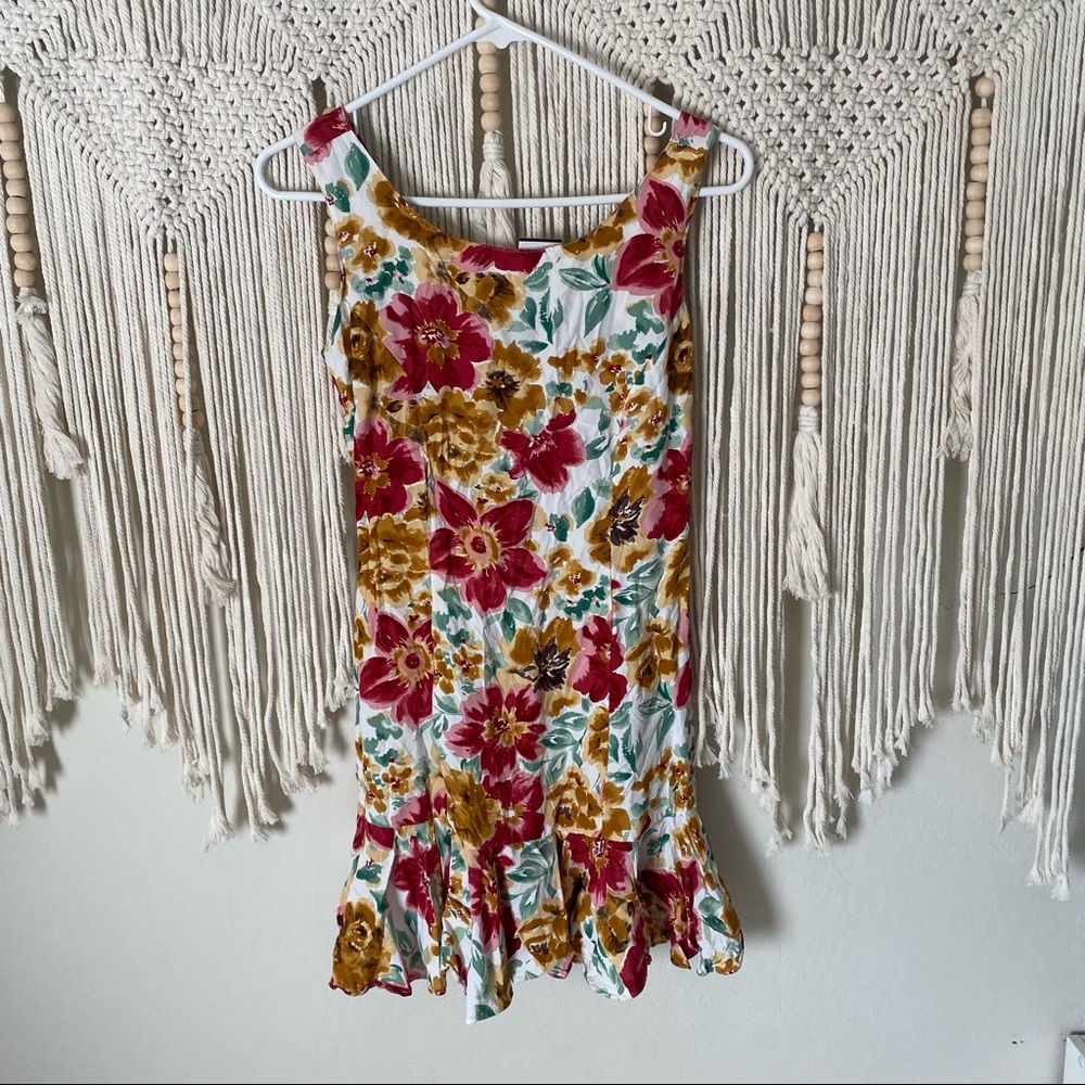 Mini floral ruffle spring colorful bright sundress